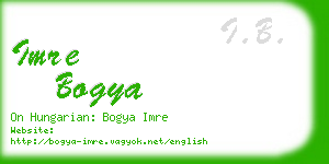 imre bogya business card